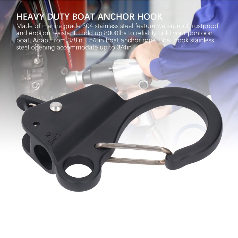 Boat Anchor Hook Sliding Knotless System Quick Release Tie Down