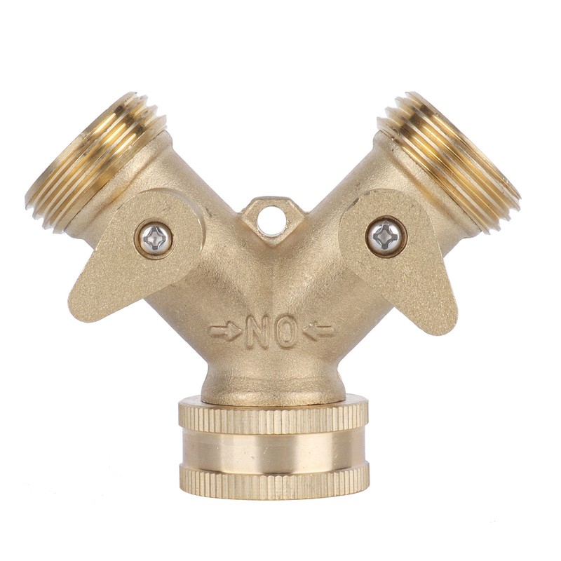 Garden Hose Splitter 2Way AllBrass Heavy Duty Simple Operation Outlet
