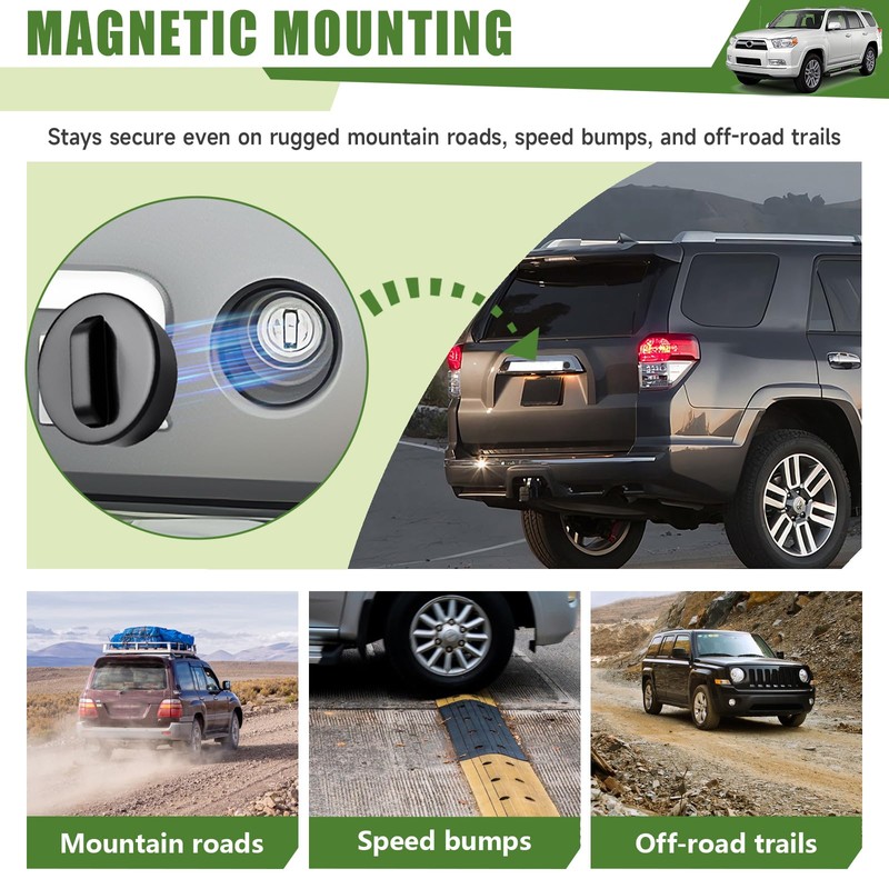 Qyebbk Magnetic Trunk Keyhole Covers for 2010-2019 Toyota 4Runner Tailgate