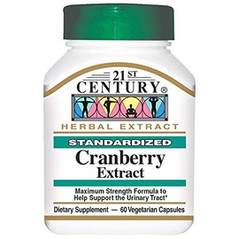 21st Century Cranberry Extract - 60 Vegetarian Capsules, Pack of 3