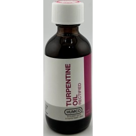 Humco 1 HUMCO TURPENTINE OIL 2OZ 100% PURE TURPENTINE OIL, FRESH LOT (MADE IN USA)