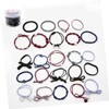 FOMIYES Essential Hair Tie Collection 24pcs Elastic Ponytail Holders for