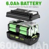 40V 6.0Ah Battery for Ryobi 40 Volt Li-Ion OP40602 OP40261