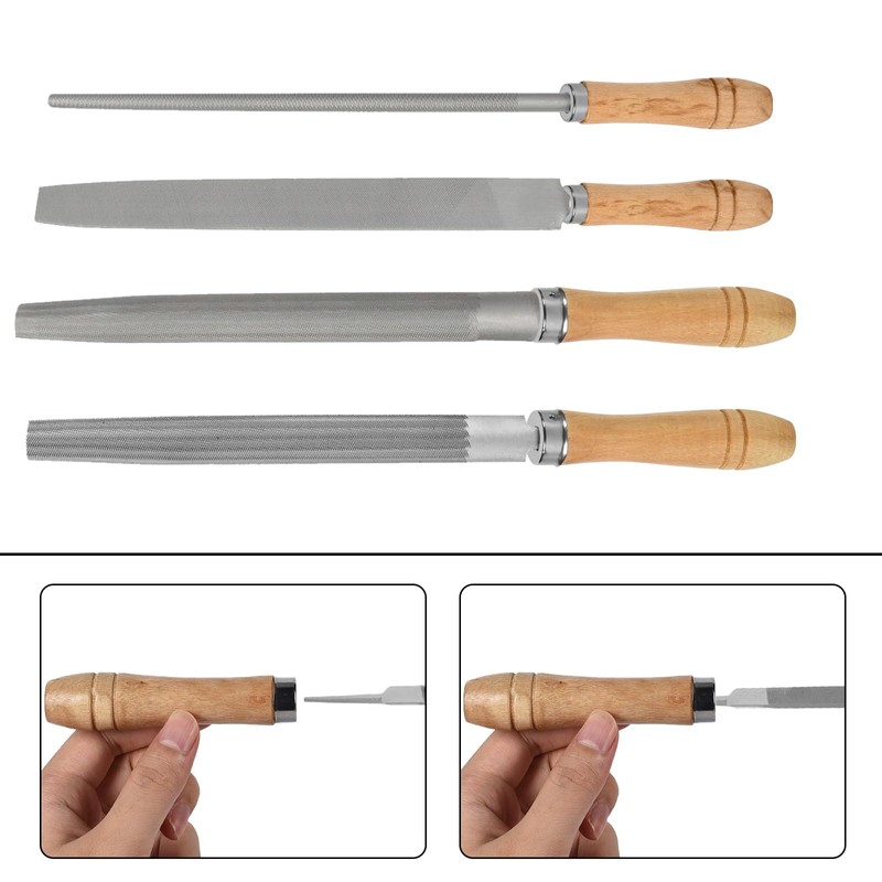 TopHomer 20 Pieces Wooden File Handle, Safety File Handle with