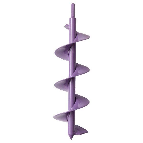 Power Planter DIY Guru Garden Drill Auger Bit (3"x12") - Designed for Planting, Digging Holes, Paint Mixing, Cement Mixing and Home Projects - Made of Steel with a 3/8" Non-Slip Hex Drive (Purple)