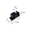 Gordon Glass® Sliding Frameless Shower Door Wall Guide/Bumper for 1/4",