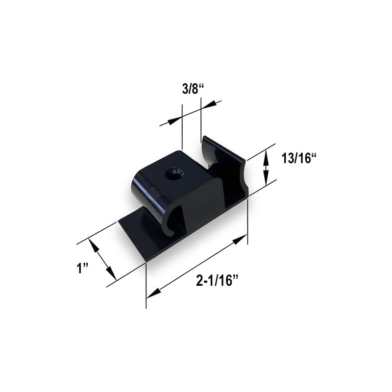 Gordon Glass® Sliding Frameless Shower Door Wall Guide/Bumper for 1/4",