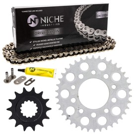 NICHE Drive Sprocket Chain Combo for Honda Nighthawk 750 CB750 Front 14 Rear 38 Tooth 525HZ Standard 110 Links