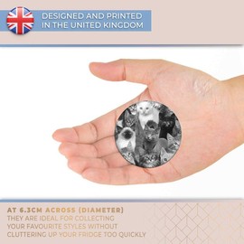 Destination Vinyl ltd Magnet for Refrigerator, Fridge BW - Cute Cat Collage Kitten Cats for Office, Cabinet and Whiteboard, Magnetic Stickers, 41628