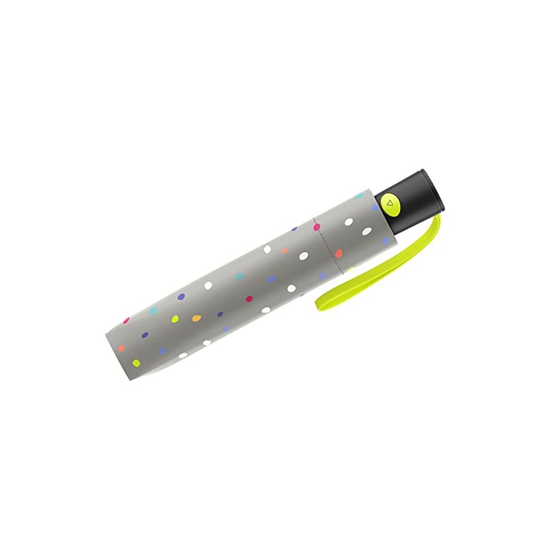 Benetton Pocket Umbrella Mini Automatic Dots, Dots Grey, Compact