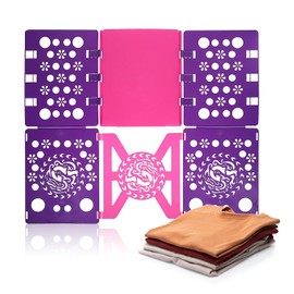 Lenamos T-Shirt Folding Board t Shirts Clothes Folder Durable Plastic Laundry folders Folding Boards Helper and Fast Laundry Folding Boards Tool for Adults and Children Kids (Purple)