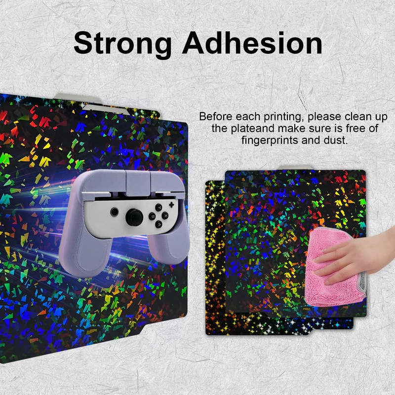 IdeaFormer-3D Rainbow Confetti PEF+Galaxy PEY Placa de construcción lisa para