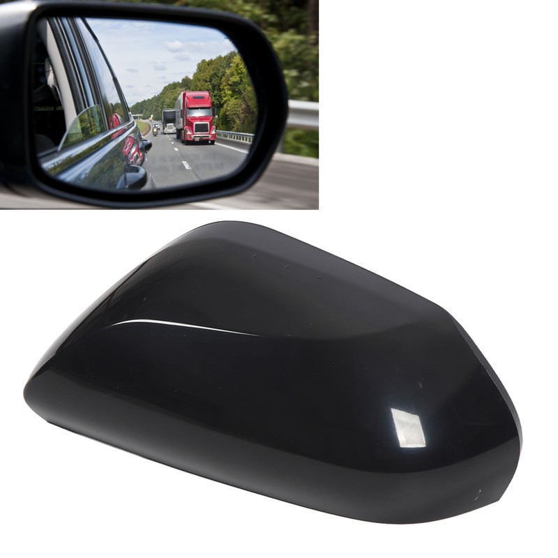 Side Mirror Cover Cap Black UV Resistant Rearview Mirror Cover