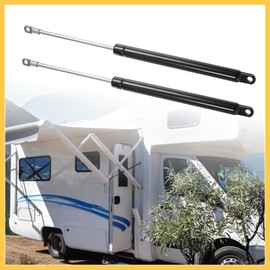 REPAIROCK 2 Pcs 12 Inch 24Ib/102N Black Lift Supports Struts Shocks Gas Spring Universal for RV Car Truck Boat Window Cabinet Door Cover Lids Auto Replacement Parts
