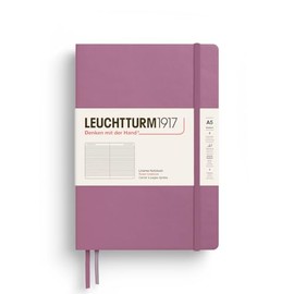LEUCHTTURM1917 372186 Notebook Medium A5, Hardcover Writing Book, 251 Numbered Pages, Dusty Rose, Lined