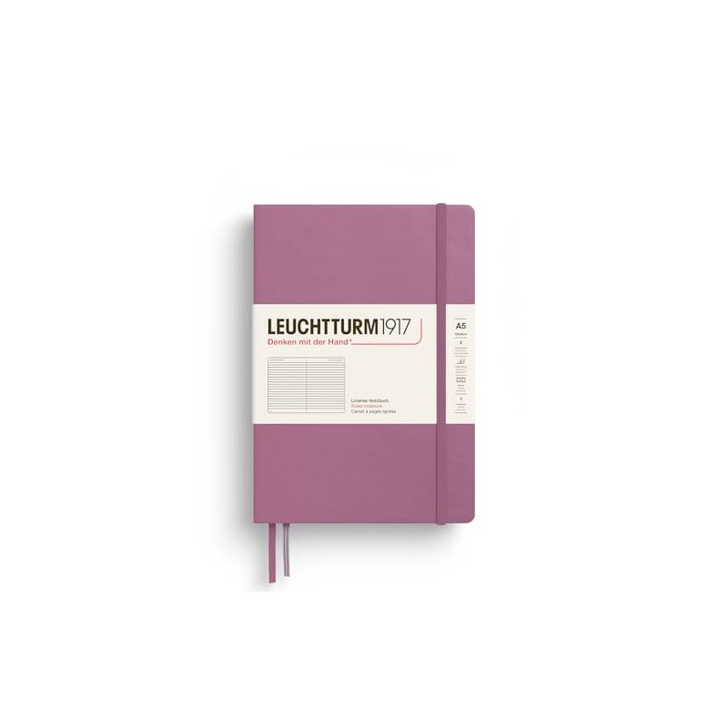 LEUCHTTURM1917 372186 Notebook Medium A5, Hardcover Writing Book, 251 Numbered