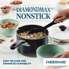 Farberware Cookstart DiamondMax Nonstick Straining Saucepan, Dishwasher Safe, 3 Quart,