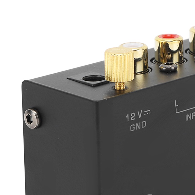 Phono Preamplifier AC Metal 100‑240V Sound Record Player Preamplifier for