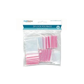 Craft Medley Zip-Lock Polybags, 1.5in by 2in, 180-Piece, 1.5" by 2"