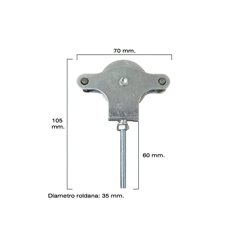 Wolfpack - Wolfpack Zinc Clothesline Pulley 60mm/Metal Pulley Wheel/Screw