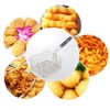Miecux Stainless Steel Square Fry Basket with Rubber Handle Grip