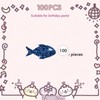 PINKAAJ Set of 100 Blue Glitter Fish Paper Confetti, Ocean