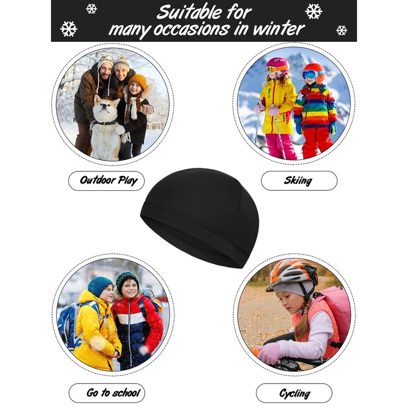 Boao 6 Piezas Gorros de Calavera Forro de Casco Absorbente