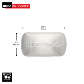 Amco Rub Away Bar, Stainless Steel Odor Absorber (3.1" x .7") - Dishwasher Safe Kitchen & Outdoor Essential for Garlic, Onion, Fishing, Hiking Odors - Natural Odor Remover (Mini Size)