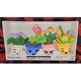 Happy Plants NEW Spring Happy Plants Plush Toys Weighted Potted Plant Easter Flower Set! 4pk