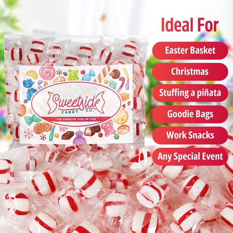 Soft Peppermint Candy Mints, 5 Pound mints bulk individually wrapped,
