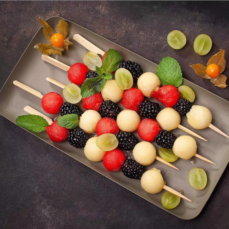 Bamboo Skewers 8 Inch, 200 PCS Cocktail Skewers, Wooden Skewers