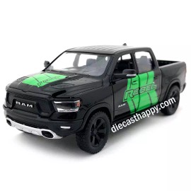 Kinsmart 2019 Dodge Ram 1500 Livery Edition Pick Up Truck 1:46 Scale Diecast Model Black