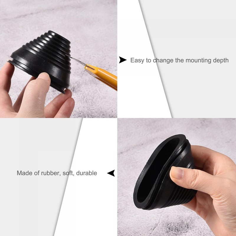 sourcing map Pack of 6 Rubber Grommets Wire Protection Thick
