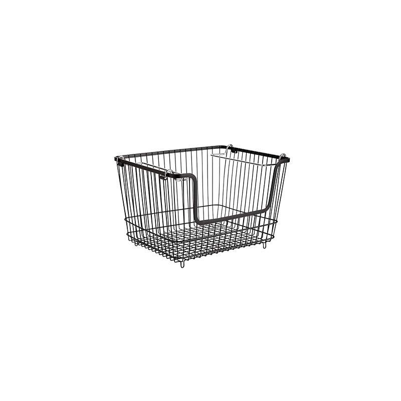 Lakeland Large Multi-Purpose Stackable Wire Storage Basket With Carry Handles