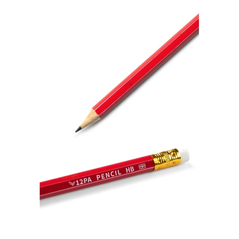 12PA 36 Pencils With Rubbers On The End | HB