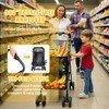 Upgraded Folding Shopping Cart (80 lbs), Detachable Baskets & 360°Swivel