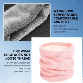 iDopick Warmer Neck Gaiter, Fleece Lined Neck Warmer Winter Neck Scarves Cold Weather Gear Ski Accessories for Men Women (Pink)