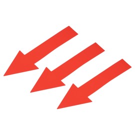 LUMLLSAJI Arrow Stickers - 6 Sets / 18 Pcs Directional Signs Removable Floors Decals for Floor Wall Marking - PVC Self-Adhesive - 8x2" Size- Red