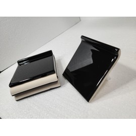 DALTILE Black Ceramic Subway Tile 4.25 in Cove Base Wall Backsplash Vintage Mid Century Modern Retro