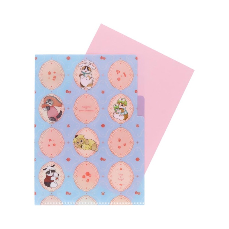 Sunstar Stationery 763026 mofusand x Sanrio Characters Clear File, A5,