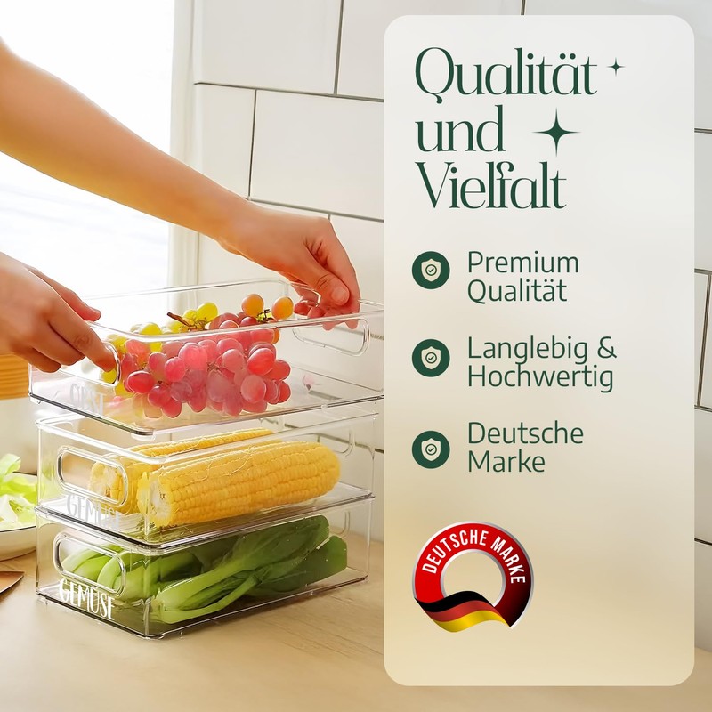 SimpleU Fridge Organiser Stickers, 32 Labels for Food Storage, Kitchen