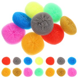 Healvian Pack of 30 Round Scouring Pads High Performance Scouring Sponges Nylon Dish Scrubber Cup Brush Scourer Washing Sponge Cleaning Brush PP Round Shoe Brush