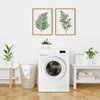 Kate and Laurel Sylvie Green Fern and Ruscus Framed Canvas