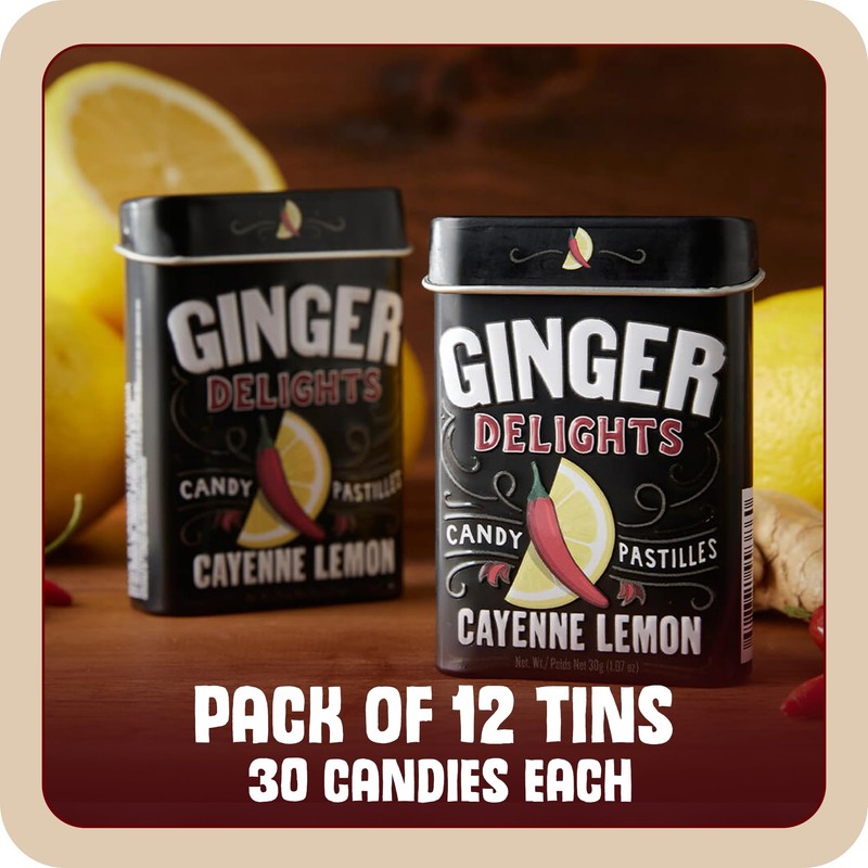 Big Sky Ginger Delights Cayenne-Lemon Mints - Pack of 12