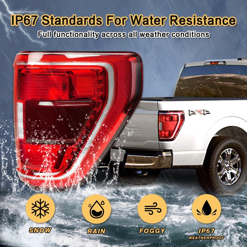 STRAUTOS Tail Lights Compatible With 2021 2022 2023 Ford F150