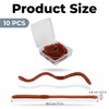 Hopzab 10PCS Realistic Stretchy Earthworm Prank Toys, Novelty Wiggly Worms