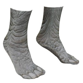 NOVELTY GIANT WWW.NOVELTYGIANT.COM Adult 3D Animal Paw Feet Print Foot Crew Socks Elastic Hosiery Elephant