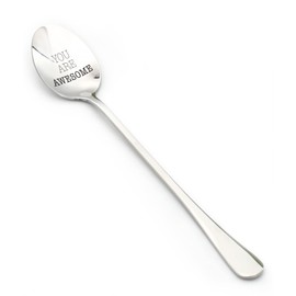 You Are Awesome Funny Engraved Spoon, Stainless Steel Tea Spoon for Encouragement and Praise
