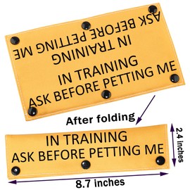 In Training Dog Leash Sleeve Ask To Pet Give Me Space Dog Leash Sleeve Working Dog Leash Wrap (PETTING ME-S)