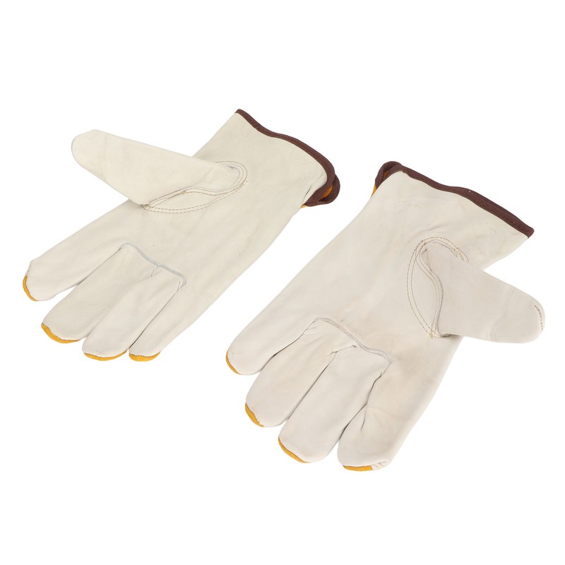 Garden Cowhide Gloves Puncture Proof Wearproof Full Finger Leather Gloves